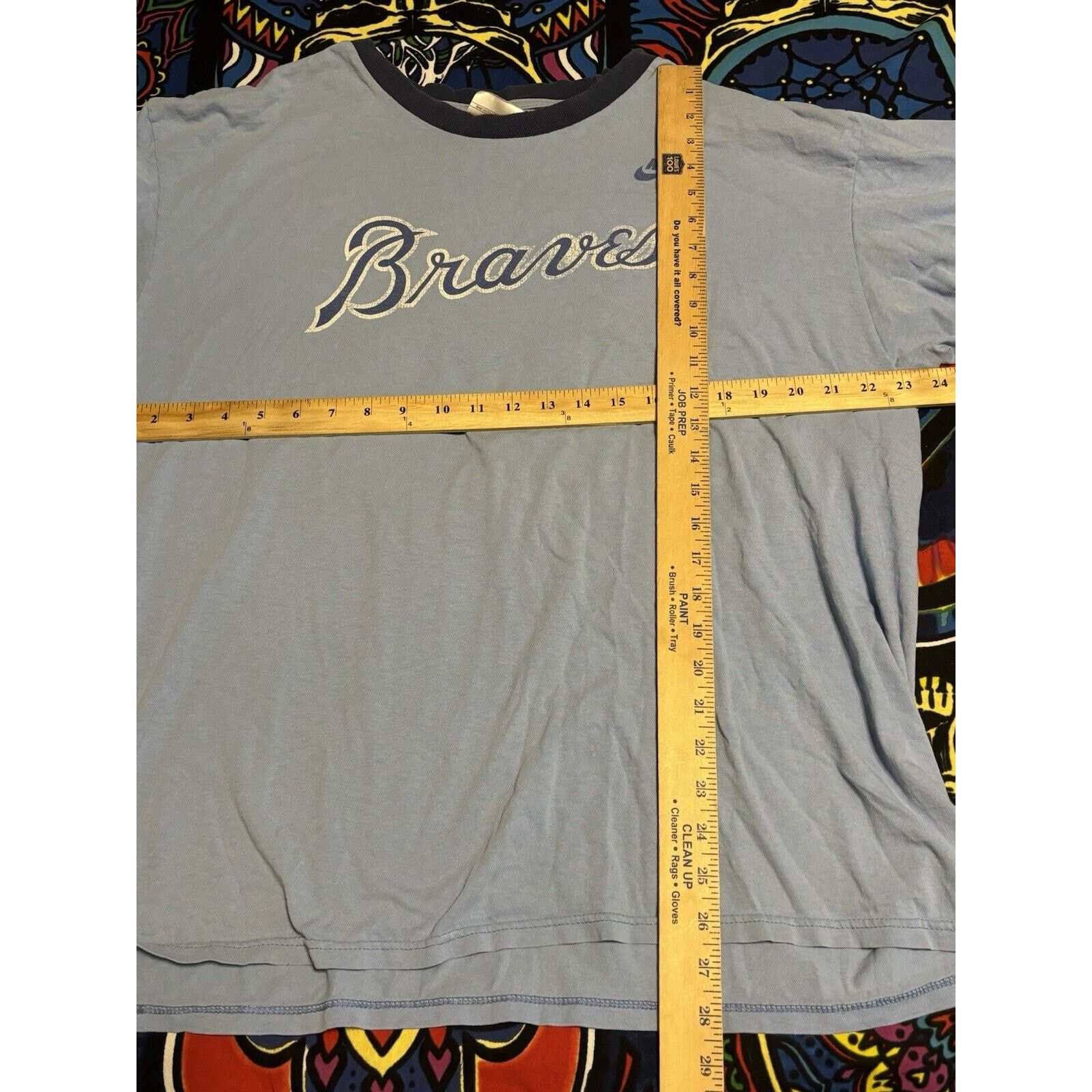 Nike vintage size nike braves atlanta shredded mlb T-shirt blue Size US M / EU 48-50 / 2 - 5 Thumbnail