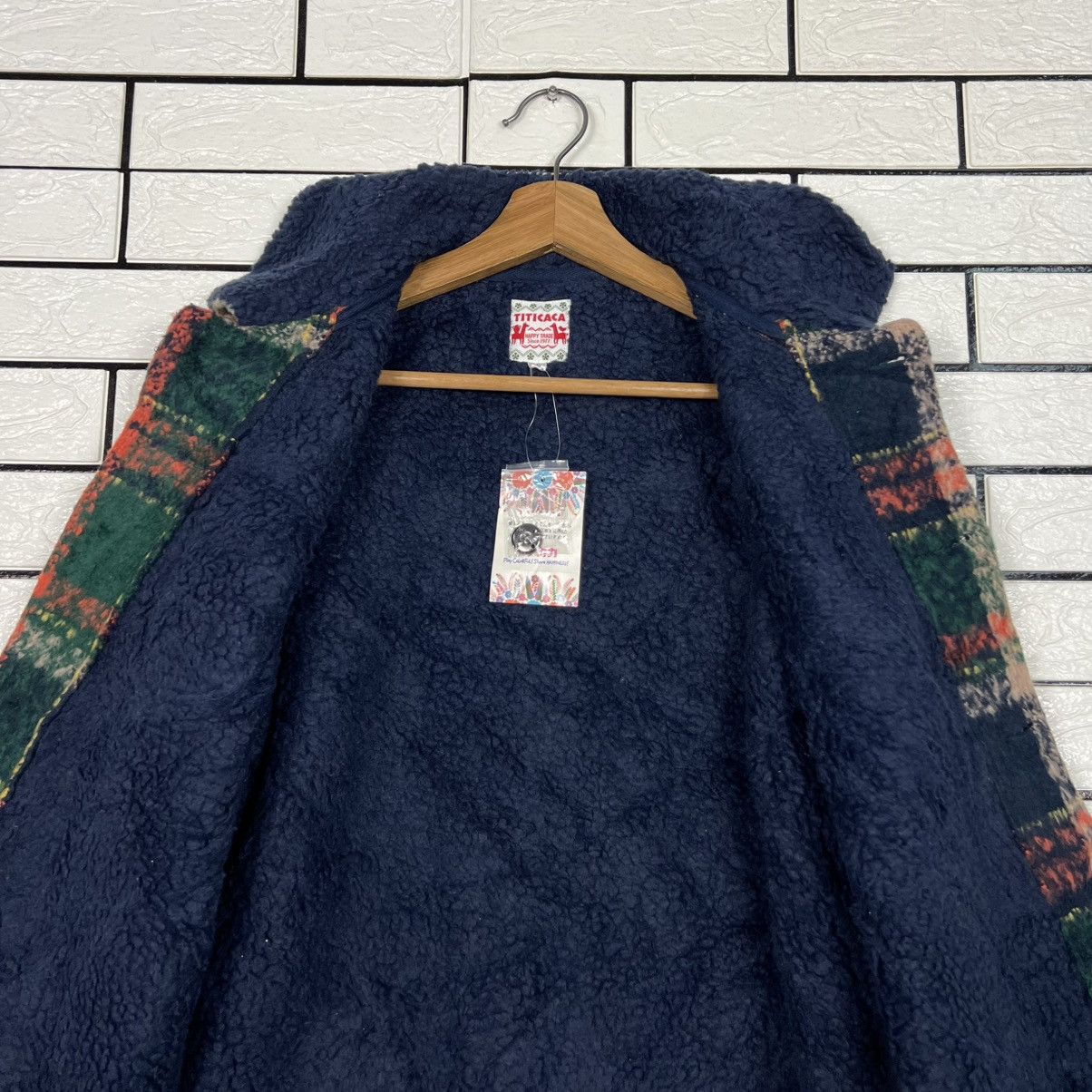Japanese Brand NWT TITICACA Colorful Checked Fleece Jacket #4128-C188 Size US S / EU 44-46 / 1 - 12 Thumbnail
