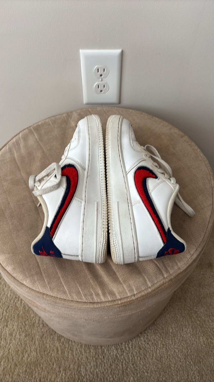 Nike Nike Air Force 1 Low Chenille Swoosh A03620-101 Size US 7.5 / IT 37.5 - 6 Thumbnail