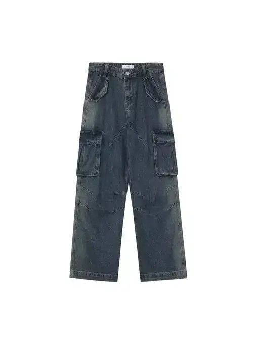 Jean High street vintage multi-pocket heavy-duty washed jeans Size US 32 / EU 48 - 8 Thumbnail