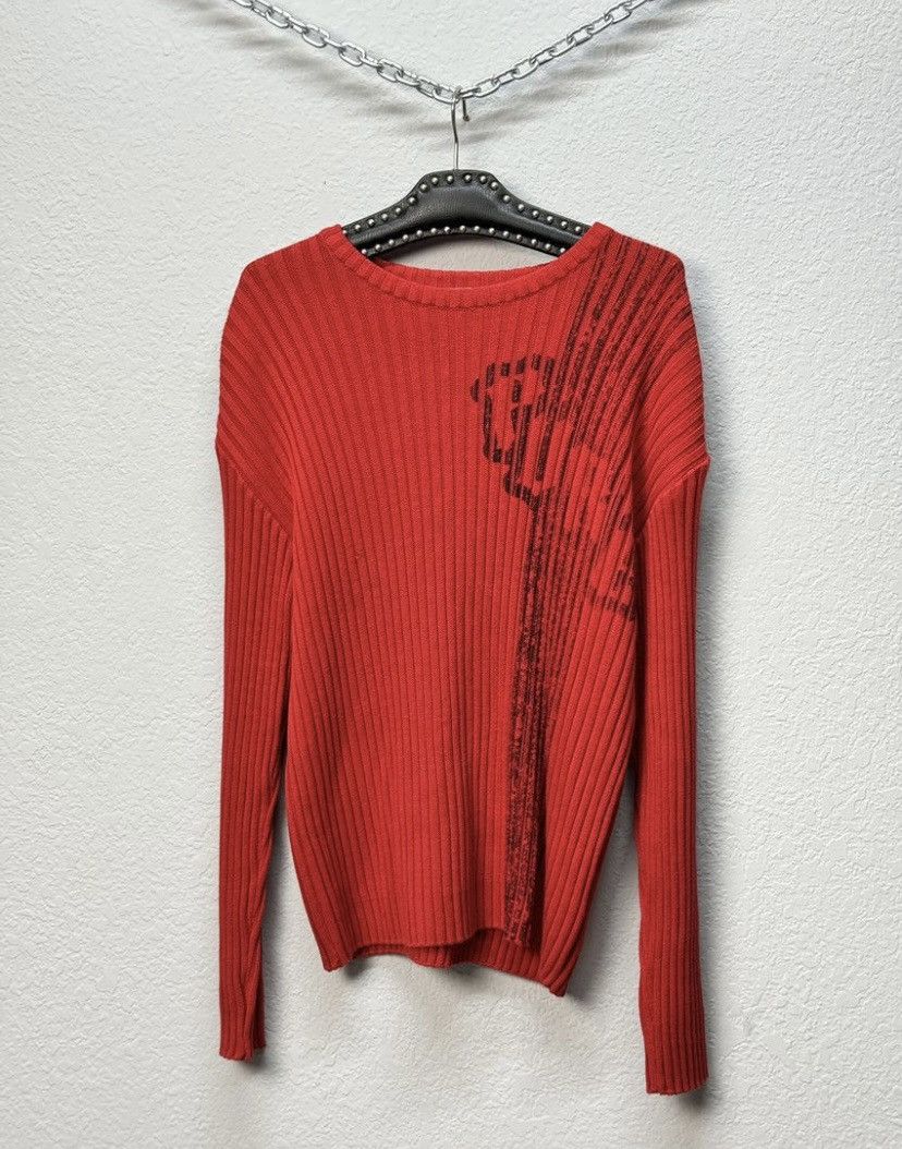 Japanese Brand Distressed Striped Sweater Vintage Faded Knit Y2K Effect Size US M / EU 48-50 / 2 - 2 Thumbnail