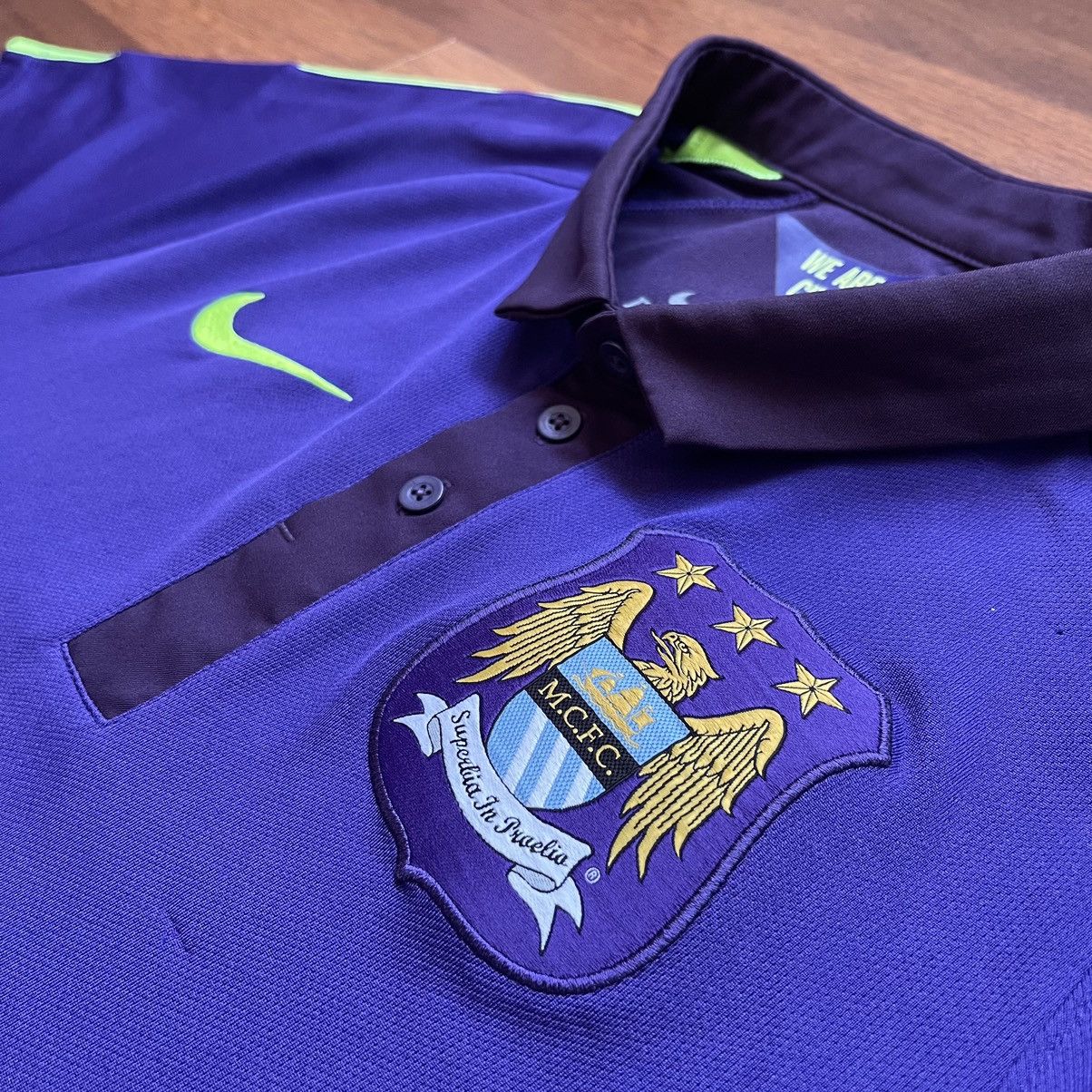 Nike × Vintage MANCHESTER CITY NIKE 2014/2015 SOCCER 3RD JERSEY #16 AGUERO Size US S / EU 44-46 / 1 - 5 Thumbnail