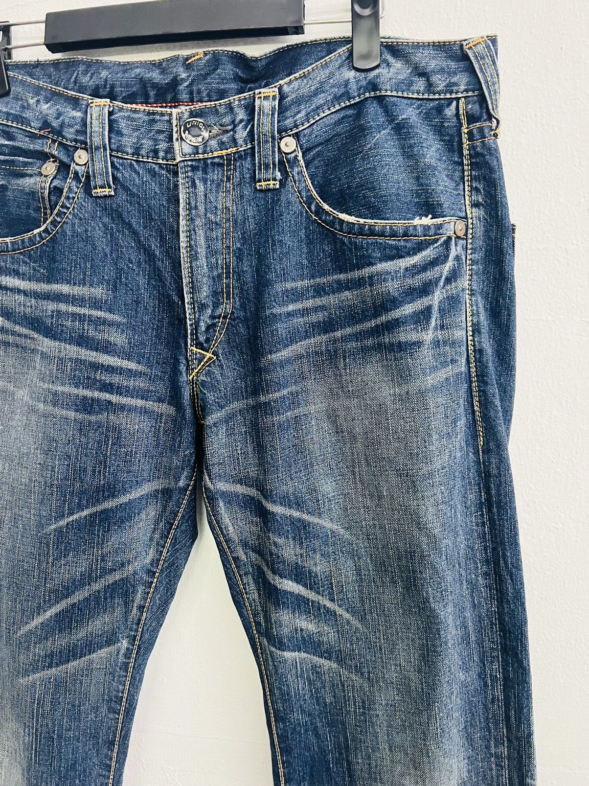 Japanese Brand × Vintage Vintage Blueway Flared Union Made Jeans Size US 32 / EU 48 - 6 Thumbnail