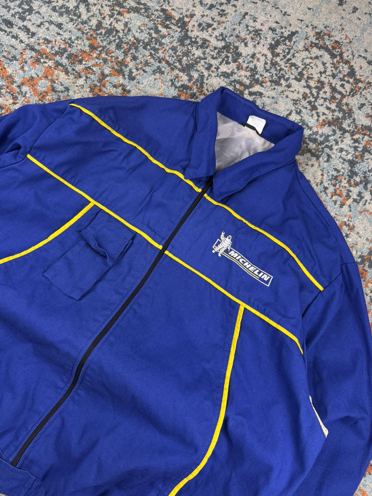 Vintage Vintage 80s Michelin embroidered workwear racing jacket Size US XL / EU 56 / 4 - 5 Thumbnail