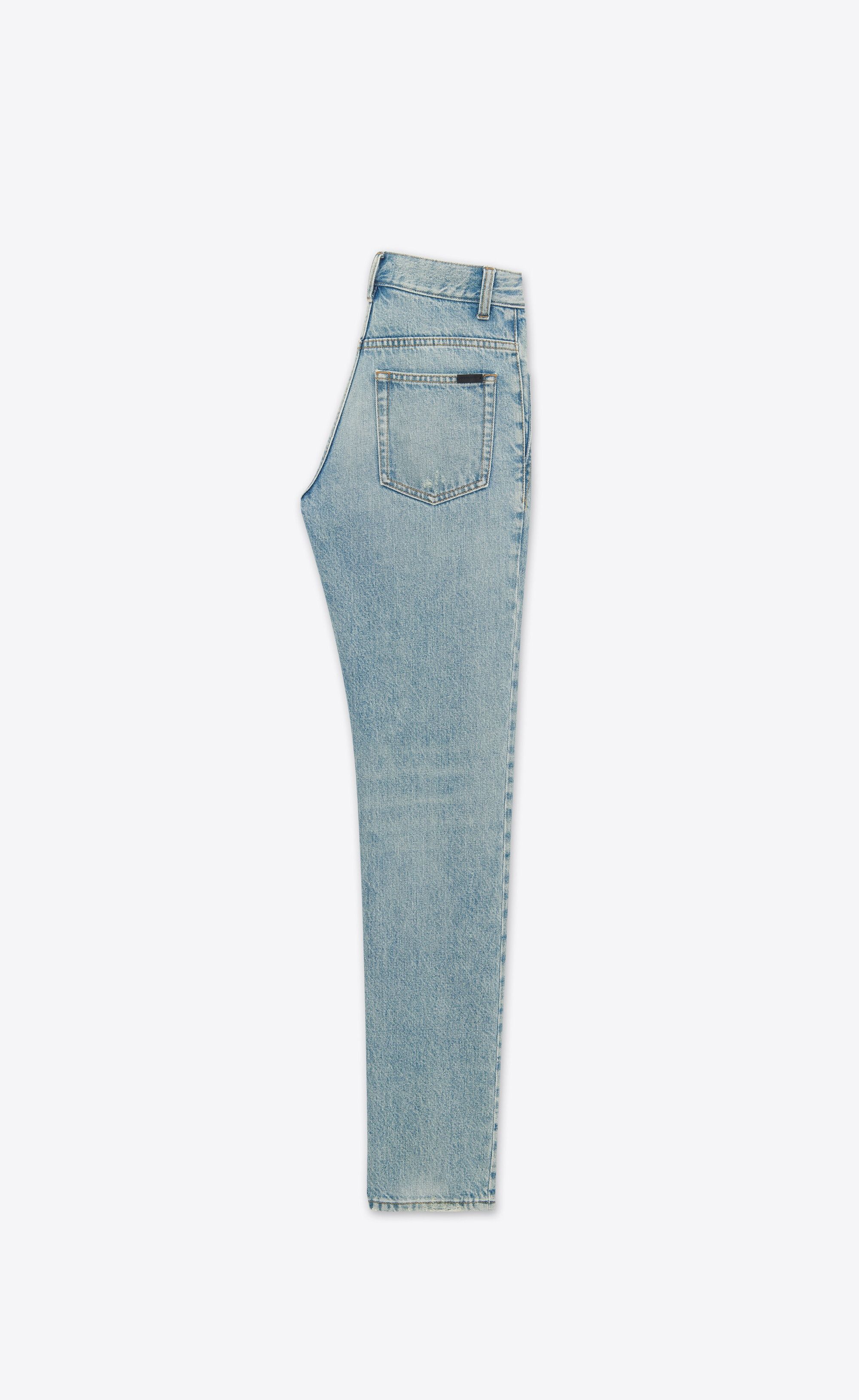 Saint Laurent Paris o1tr1nto0325 750948 Cindy Jeans in Dark Summer Denim Blue Size 27" / US 4 / IT 40 - 2 Thumbnail