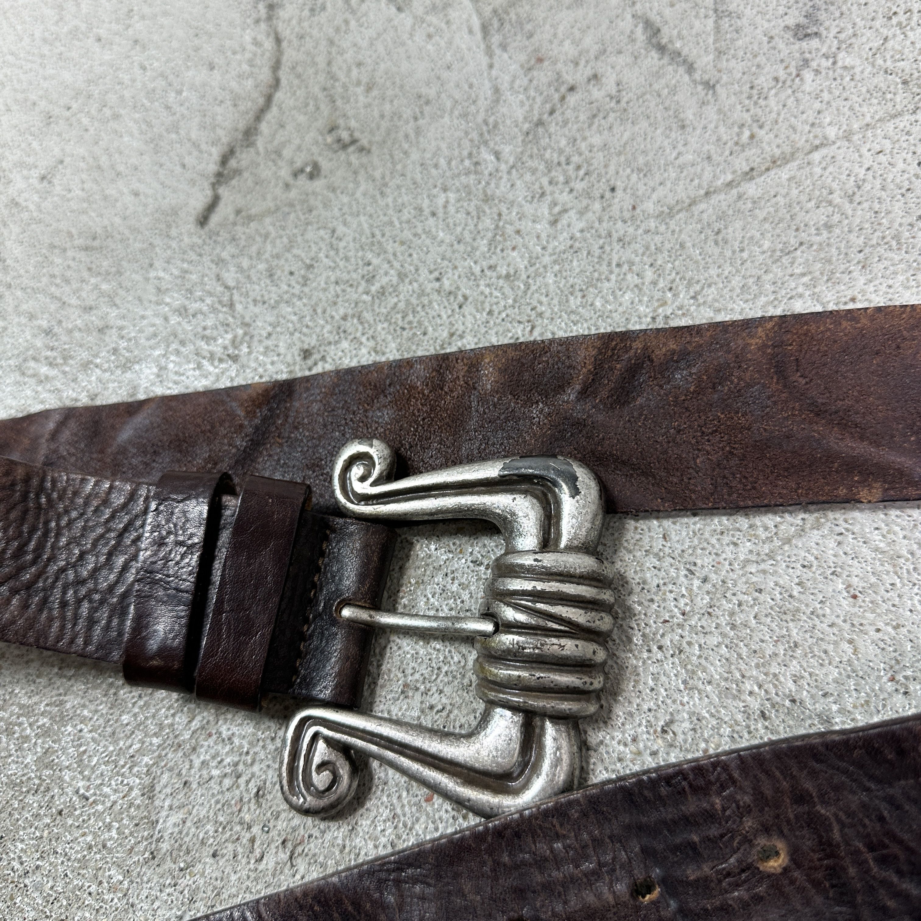 Vintage Vintage Avant Garde Leather Western Cowboy Belt 90s Size ONE SIZE - 3 Thumbnail
