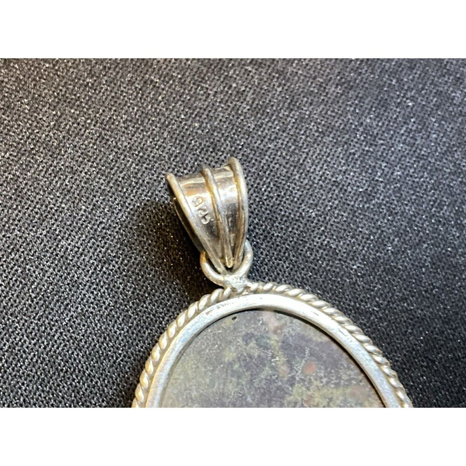 Other 925 Sterling Silver Pendant with Ocean Jasper Stone Size ONE SIZE - 5 Thumbnail
