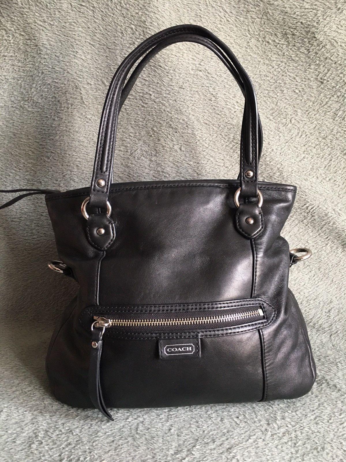 Coach COACH Daisy Mia Black Leather Handbag Shoulder Bag Size ONE SIZE - 1 Thumbnail
