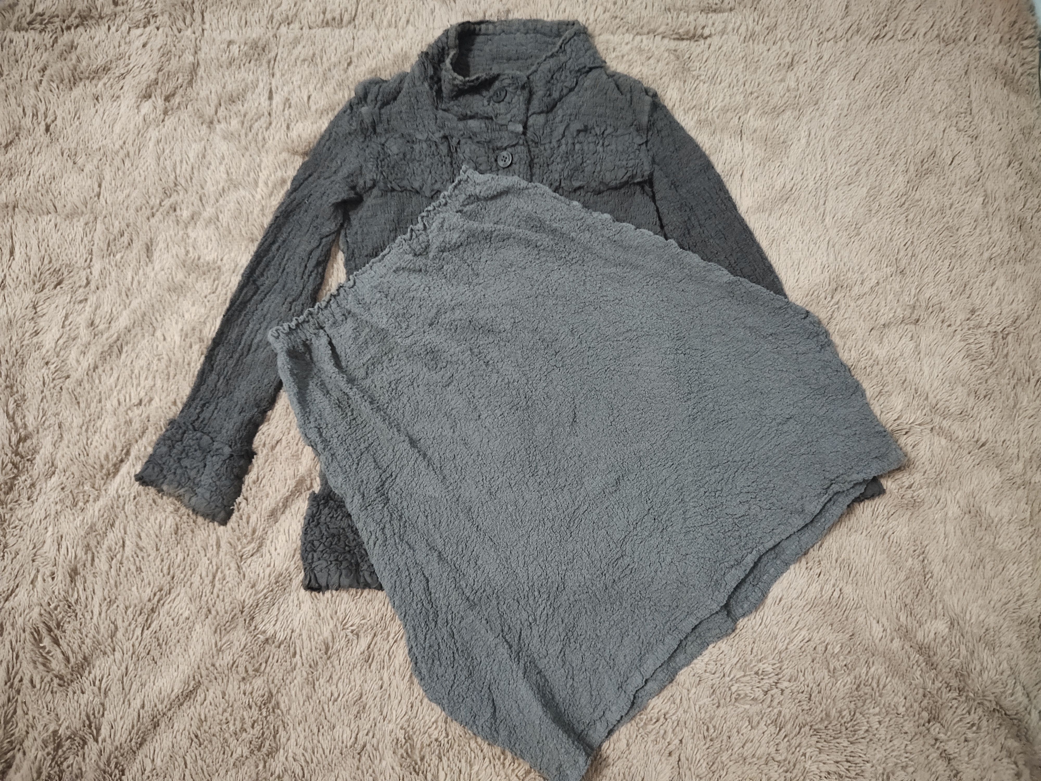 Issey Miyake × Japanese Brand Issey Miyake Me Wrinkle Cauliflower Pair Suite Size S / US 4 / IT 40 - 2 Thumbnail