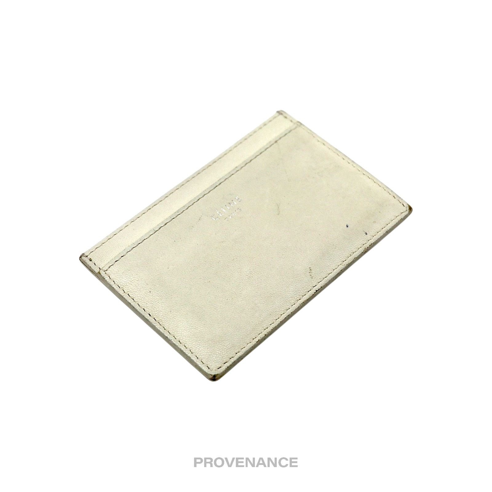 Celine 🔴 Celine Logo Card Holder Wallet - Two-Tone Cream Fuchsia Size ONE SIZE - 4 Thumbnail