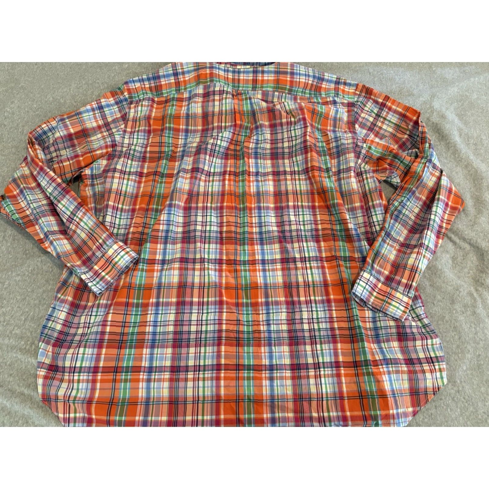 Polo Ralph Lauren Polo Ralph Lauren Long Sleeve Plaid Button-Up 4XLT NWT Orange Blue Multicolor Shirt Mens Size US XXL / EU 58 / 5 - 5 Thumbnail