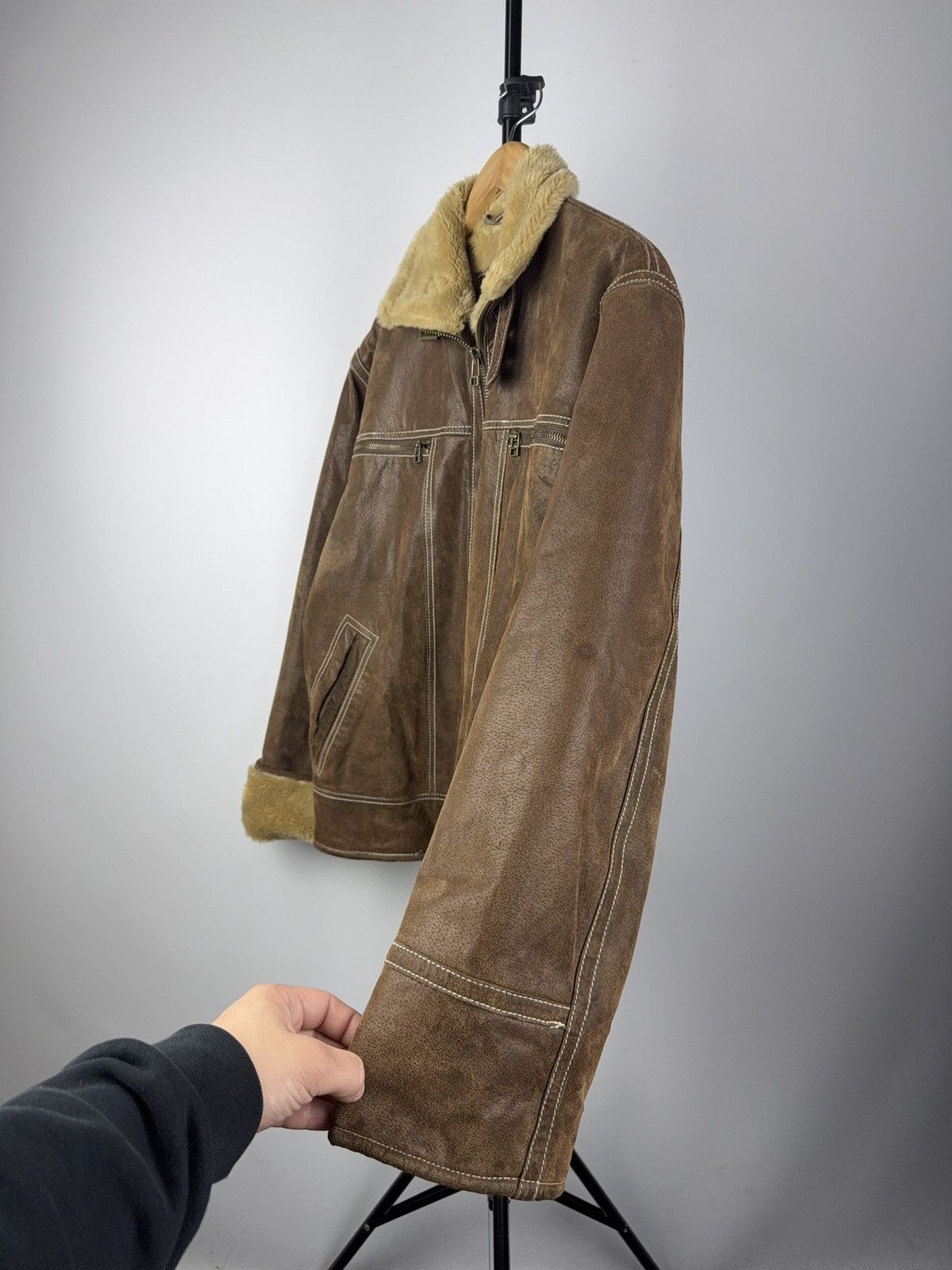 Vintage Vintage 90s Leather Biker MOTO Jacket Style Maison Margiela Size US M / EU 48-50 / 2 - 2 Thumbnail