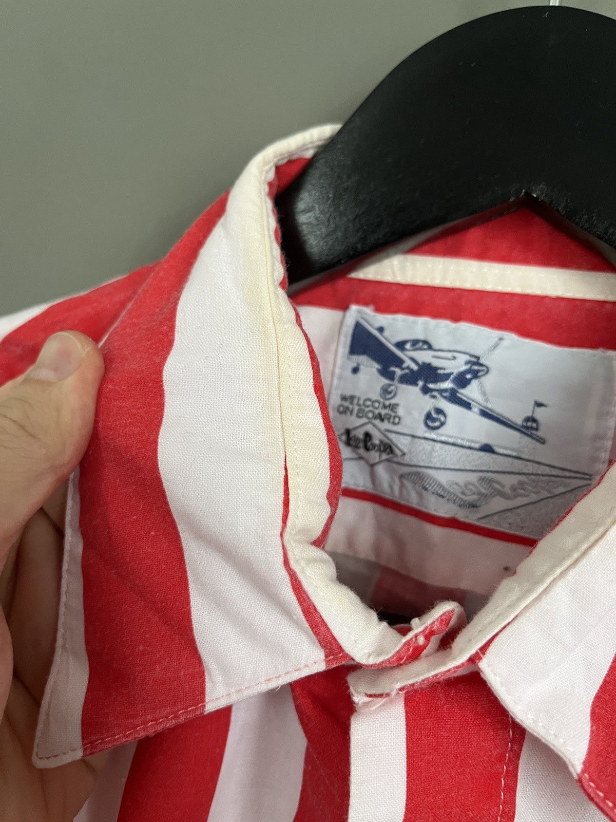 Other 1938 Vintage Red White Striped Lee Cooper Coach Staff Shirt Size US M / EU 48-50 / 2 - 8 Thumbnail