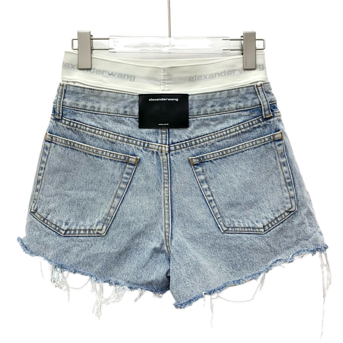 Alexander Wang Alexander Wang Light Blue Washed Cotton Casual Denim Shorts Size 26" / US 2 / IT 38 - 2 Thumbnail
