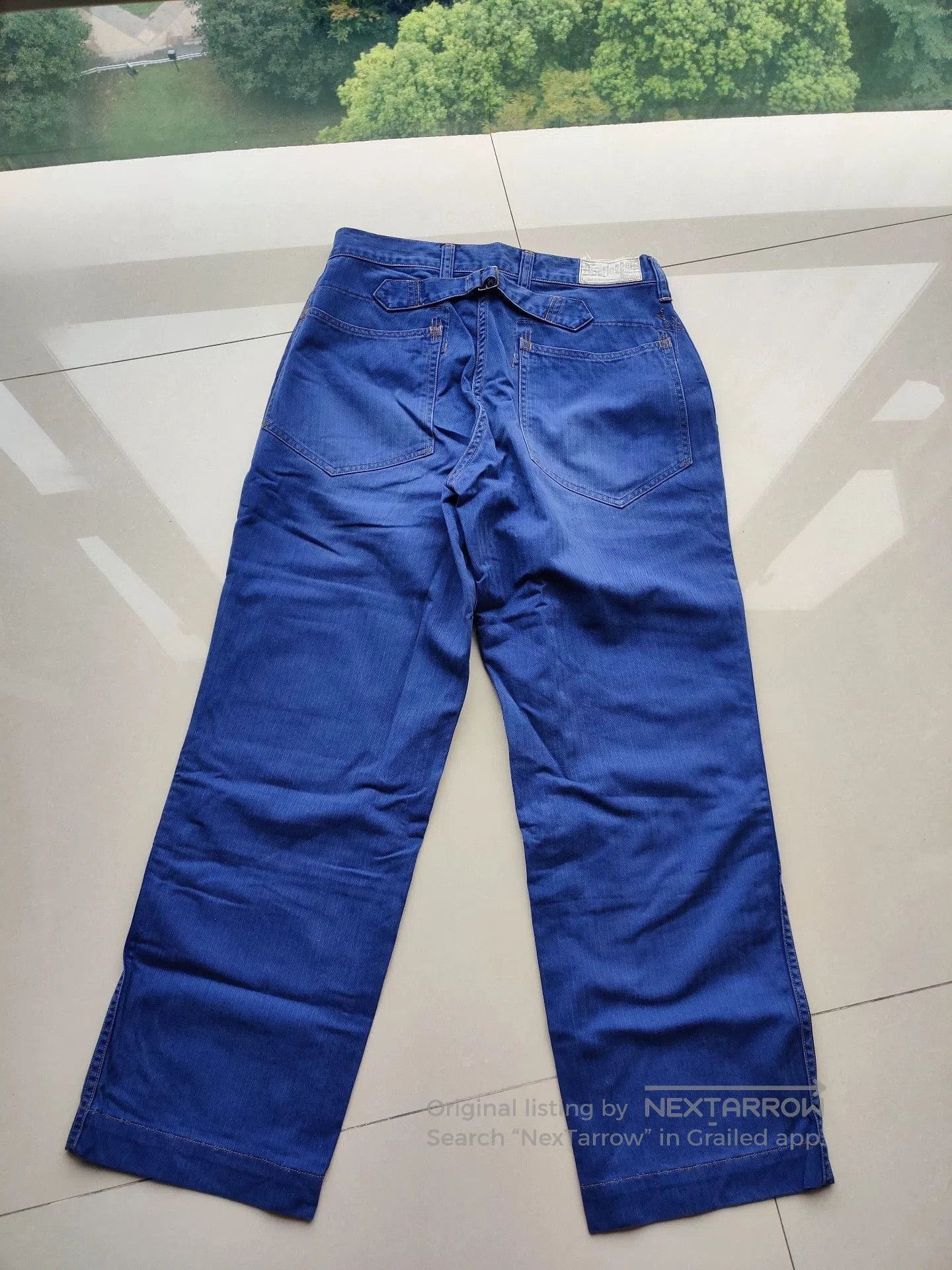 Freewheelers Bootleggers Derrickman Herringbone Blue 30. Size US 30 / EU 46 - 2 Thumbnail