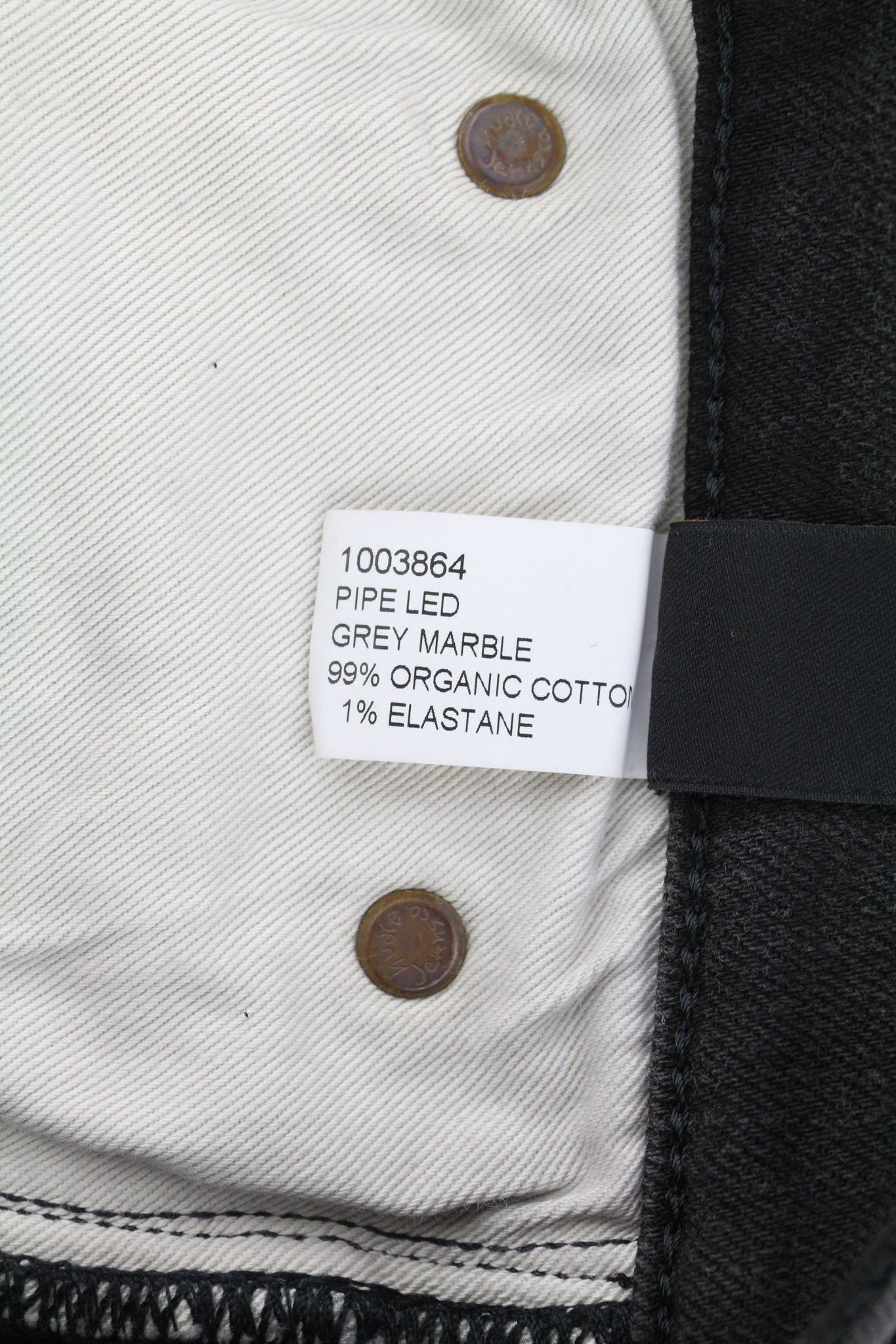 Nudie Jeans PIPE LED W30/L32 Grey Marble Organic Skinny Zip Fly 81912 Size US 30 / EU 46 - 8 Thumbnail