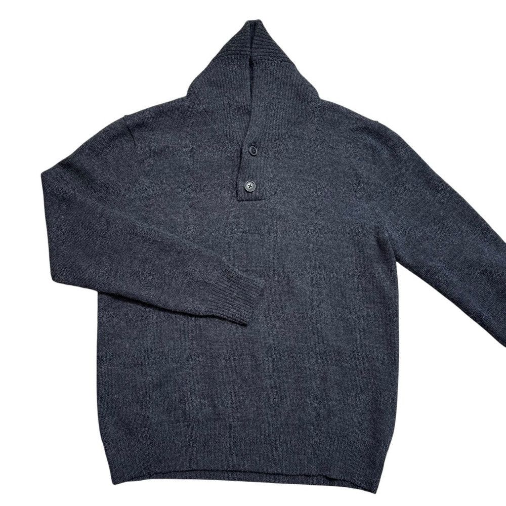 J.Crew J.Crew Shawl Collar 100% Merino Wool Grey Sweater Size M Size US M / EU 48-50 / 2 - 2 Thumbnail