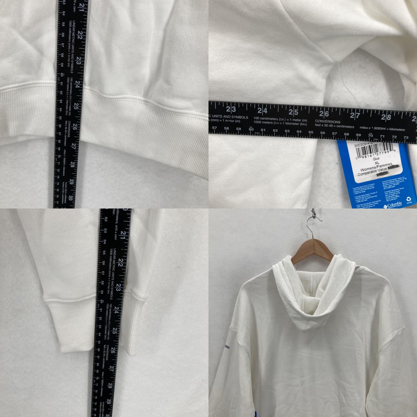 KangaROOS Columbia Hoodie Womens XL White Sunset Graphic Pullover Kangaroo Pocket Fleece Size XL / US 12-14 / IT 48-50 - 8 Thumbnail
