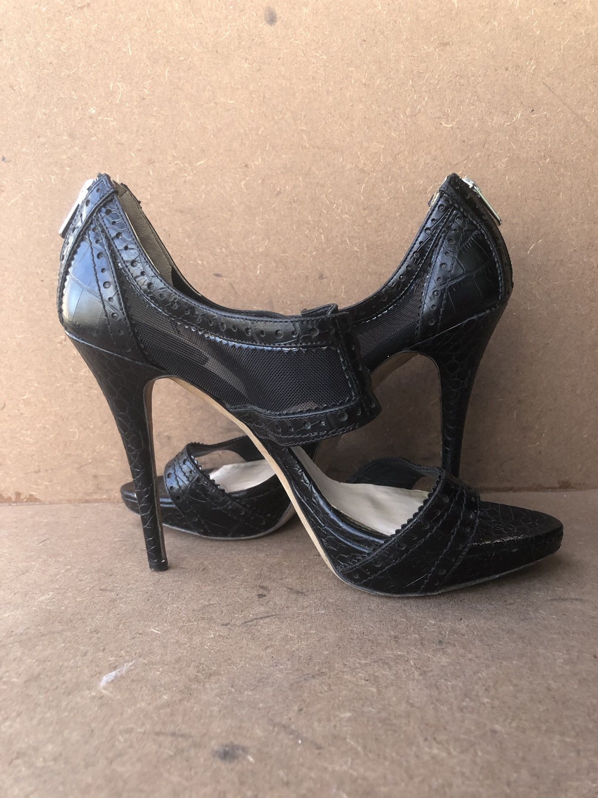 Christian Dior Monsieur Christian Dior Black Calfskin Leather Women’s Heels Size 40 Size US 10 / IT 40 - 5 Thumbnail