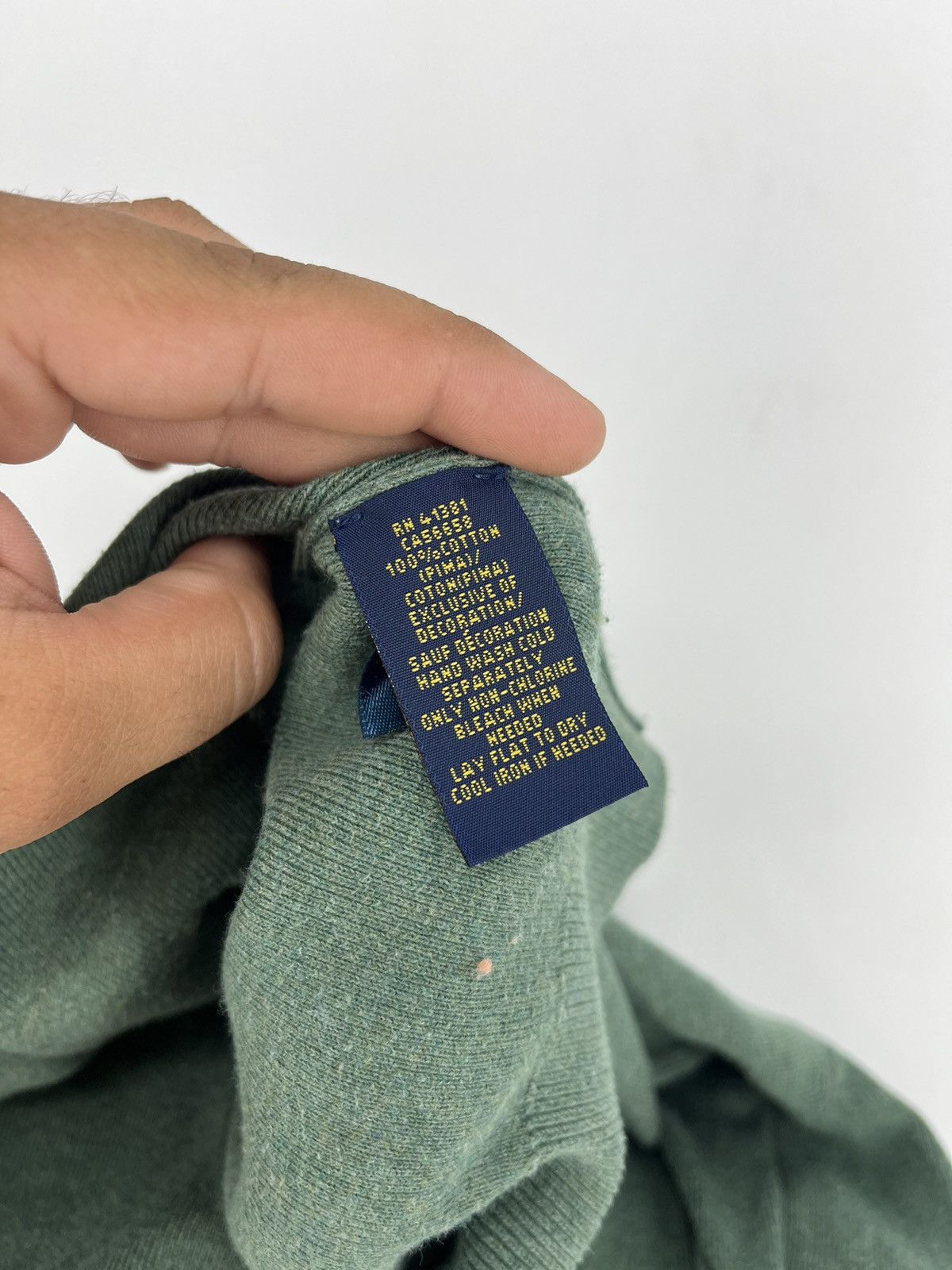 Polo Ralph Lauren × Ralph Lauren × Vintage Vintage Polo Ralph Lauren V-Neck Sweater 90s Green Size US L / EU 52-54 / 3 - 9 Thumbnail