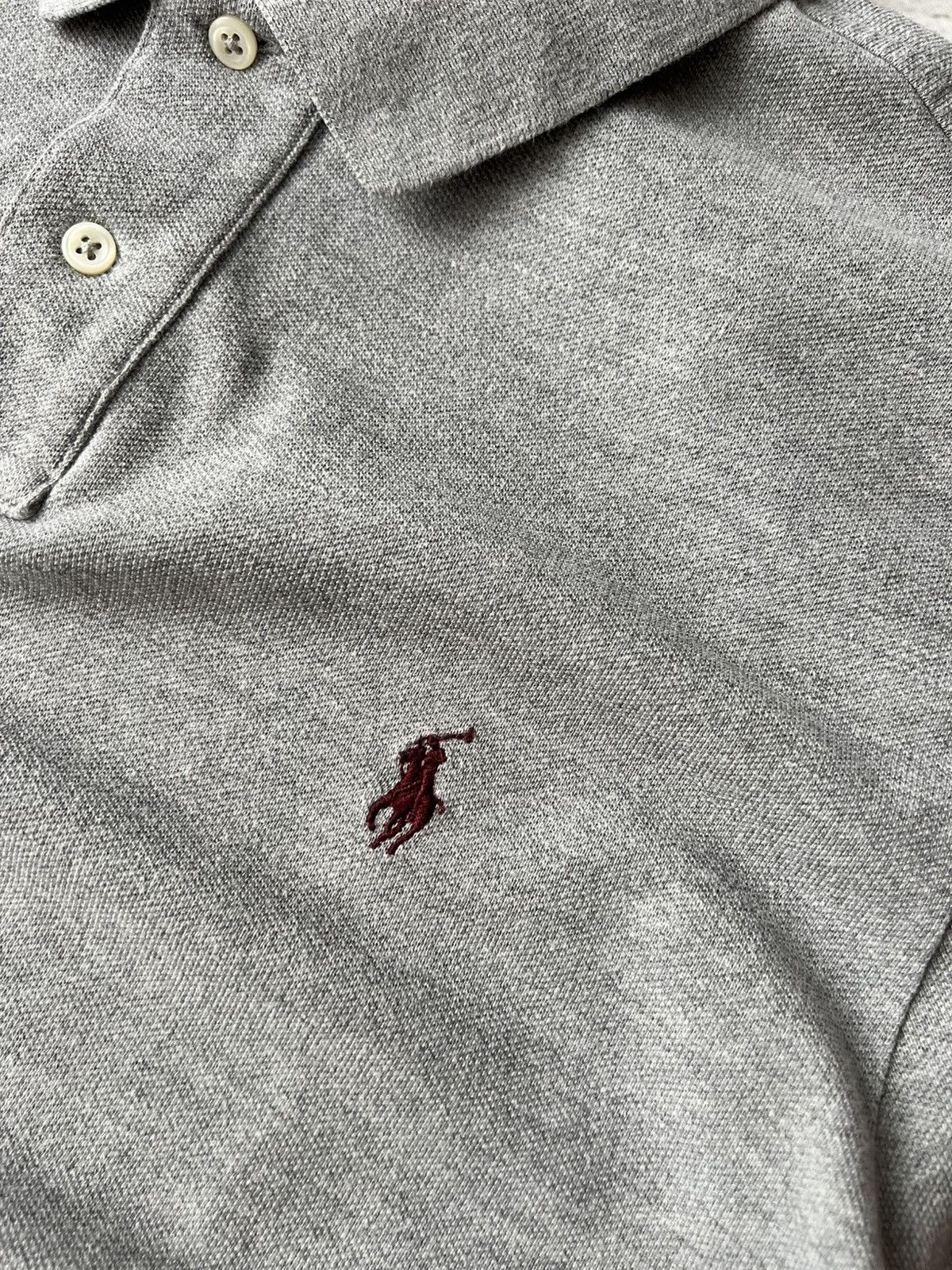 Polo Ralph Lauren ⬜️ Vintage Ralph Lauren Grey Polo Shirt XL – Red Pony Size US XL / EU 56 / 4 - 5 Thumbnail