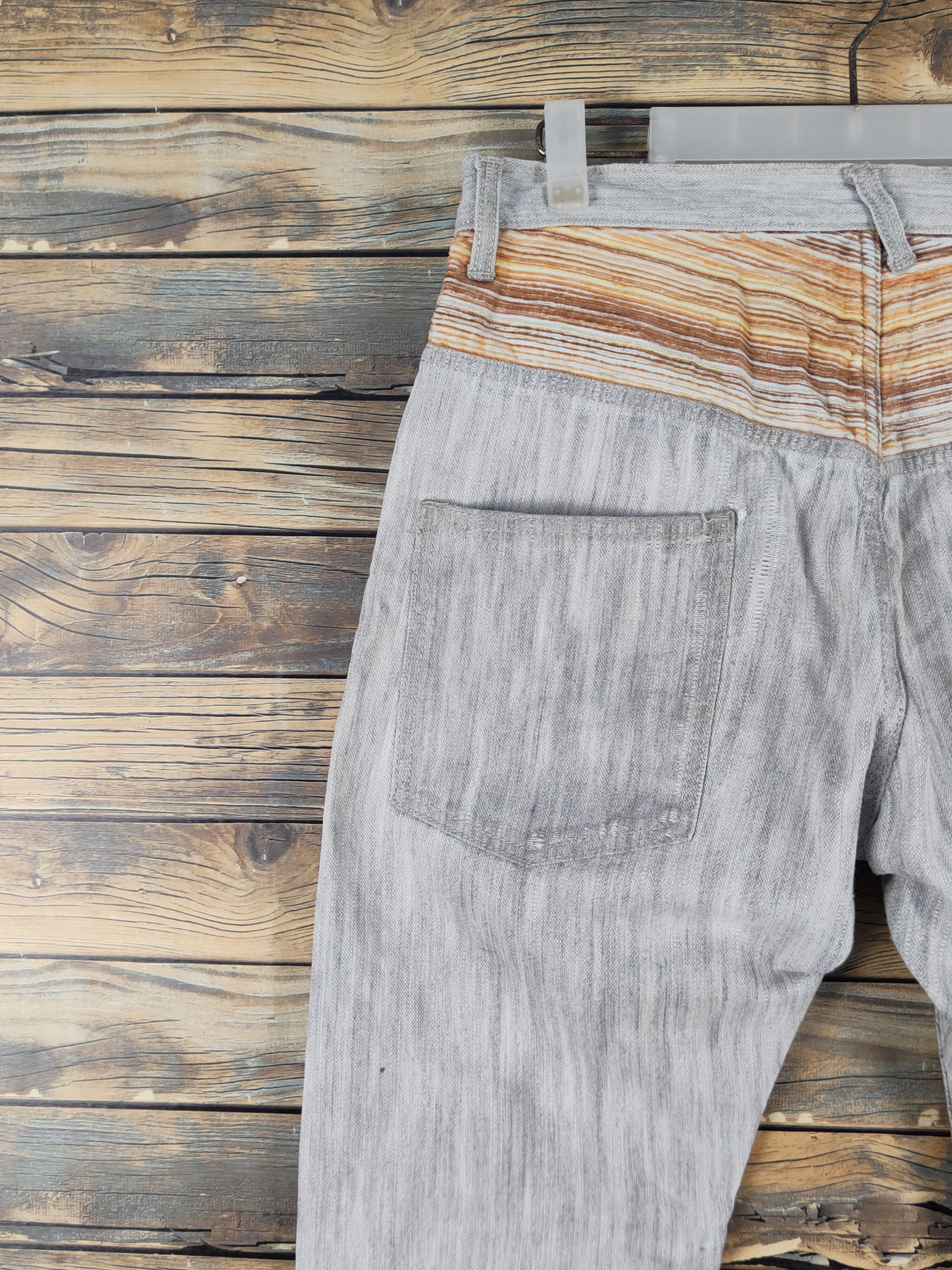 Japanese Brand Wild Khakis Gray Distressed Ripped denim Jeans #W1708 Size US 32 / EU 48 - 8 Thumbnail