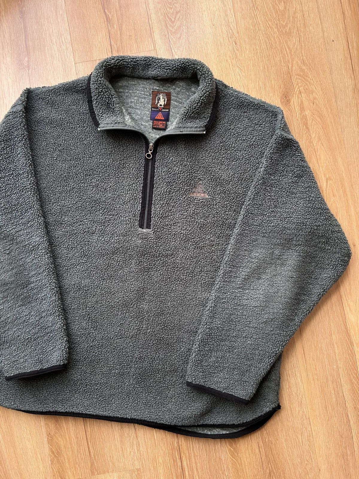 Nike ACG Vintage Nike ACG Deep Pile 1/4 Zip Fleece Size US XXL / EU 58 / 5 - 2 Thumbnail