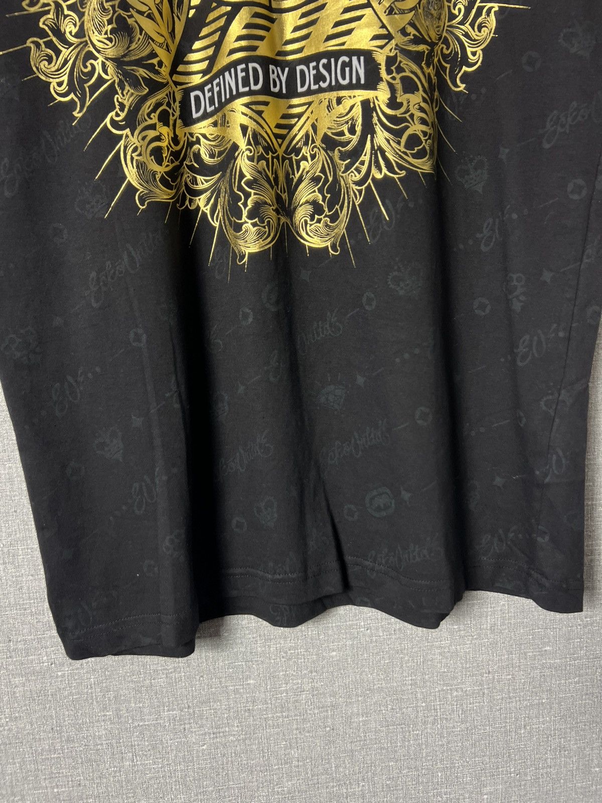 Christian Audigier Ecko Unltd Black Graphic Logo Monogram All Over Print Tee Size US XL / EU 56 / 4 - 5 Thumbnail