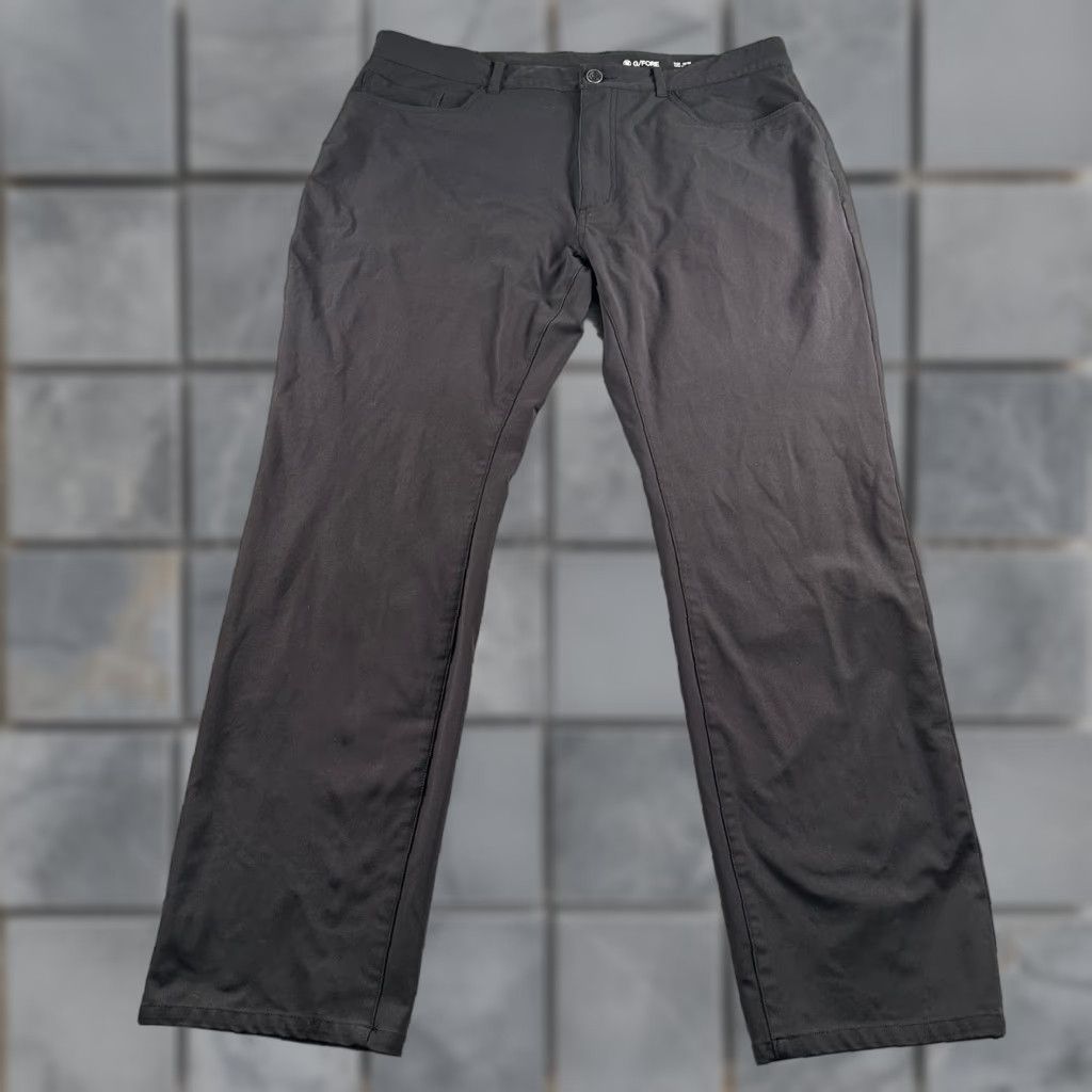 G/FORE G/FORE Pants Mens 36x30 Black Performance Stretch Golf Straight Leg Casual Men Regular Solid Front Flat Front Logo Accents Vintage No Size US 36 / EU 52 - 1 Thumbnail