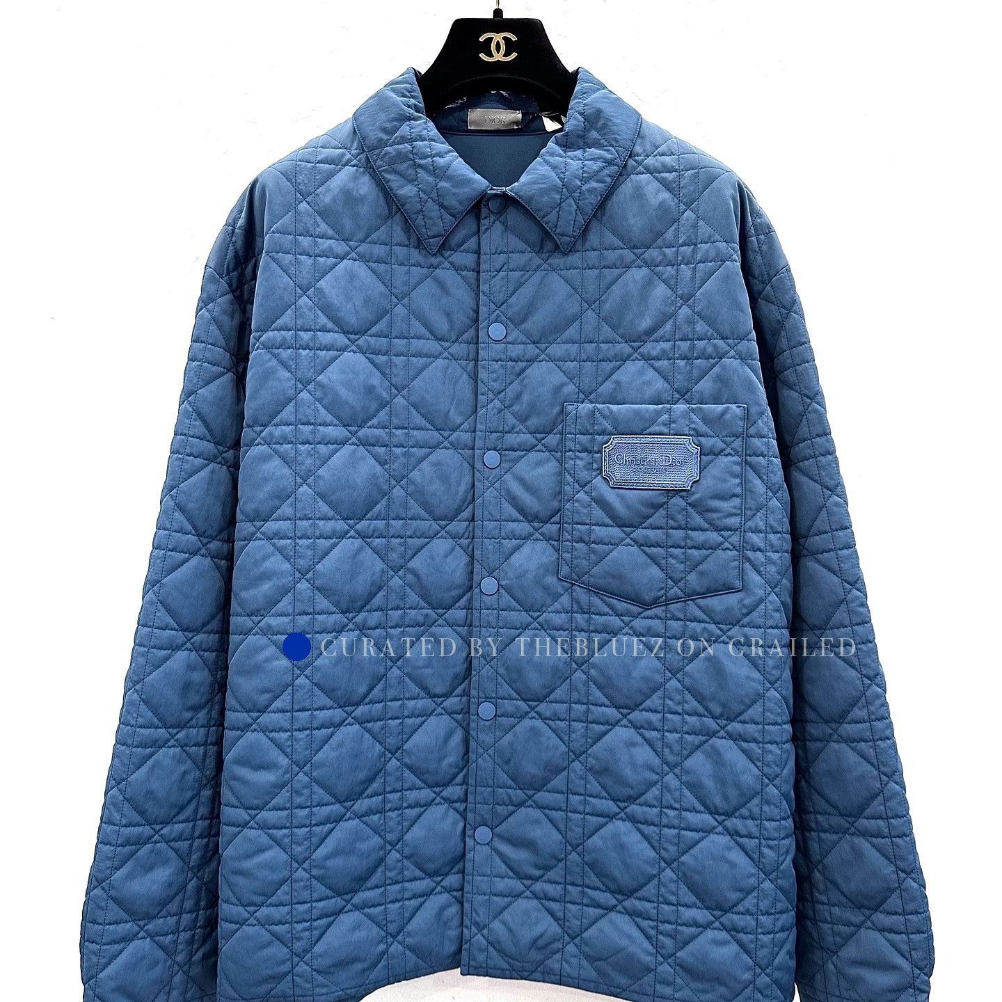 Dior Quilted Snap Jacket in Blue, Size M Size US M / EU 48-50 / 2 - 1 Thumbnail