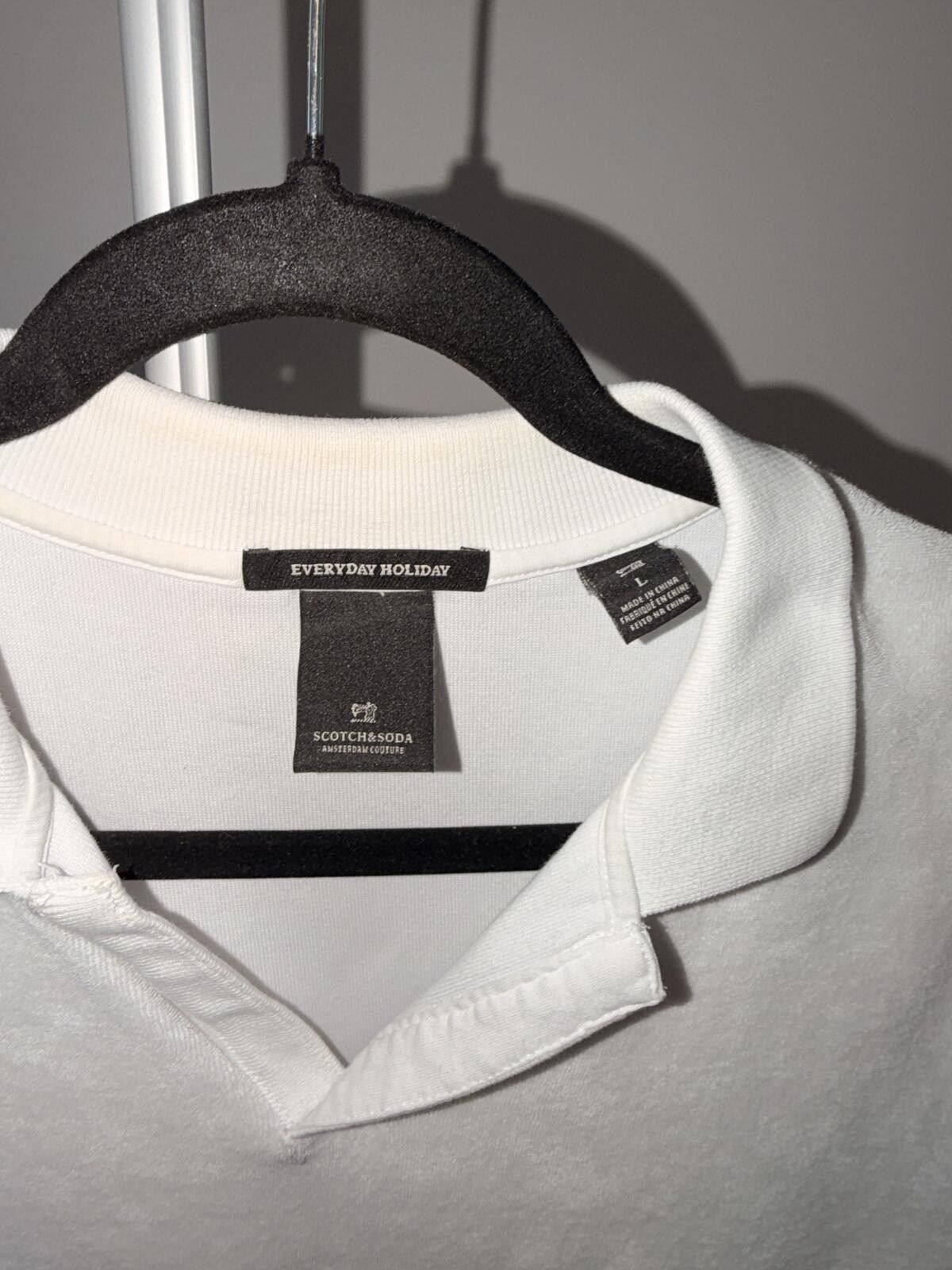 Scotch & Soda Scotch & Soda White Terry Cloth Polo Shirt, Size Large Size US L / EU 52-54 / 3 - 2 Thumbnail