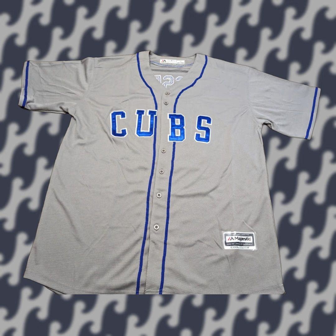 MLB Addington Russell Mens MLB Majestic Cool Base L Gray Jersey #27 Large Chicago Cubs Size US L / EU 52-54 / 3 - 1 Thumbnail