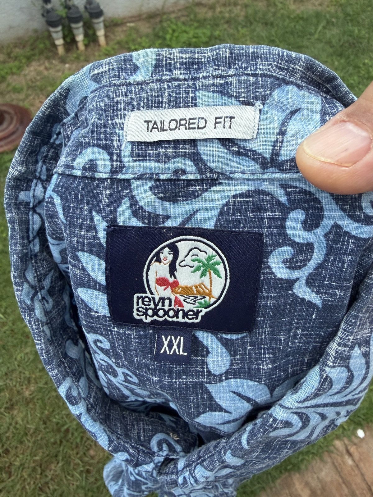 Reyn Spooner PreOwned Reyn Spooner Tailored Blue Hawaiian Shirt Men's XXL Size US XXL / EU 58 / 5 - 4 Thumbnail
