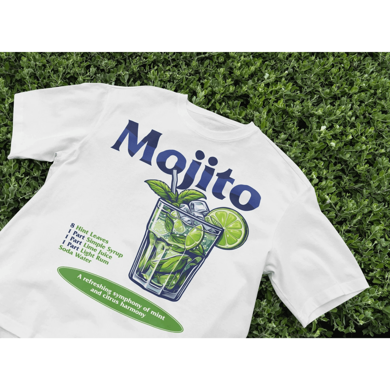 Gildan × Vintage Mojito T-Shirt, cocktail tshirt, Cocktail shirt, Retro shirt Size US L / EU 52-54 / 3 - 1 Thumbnail