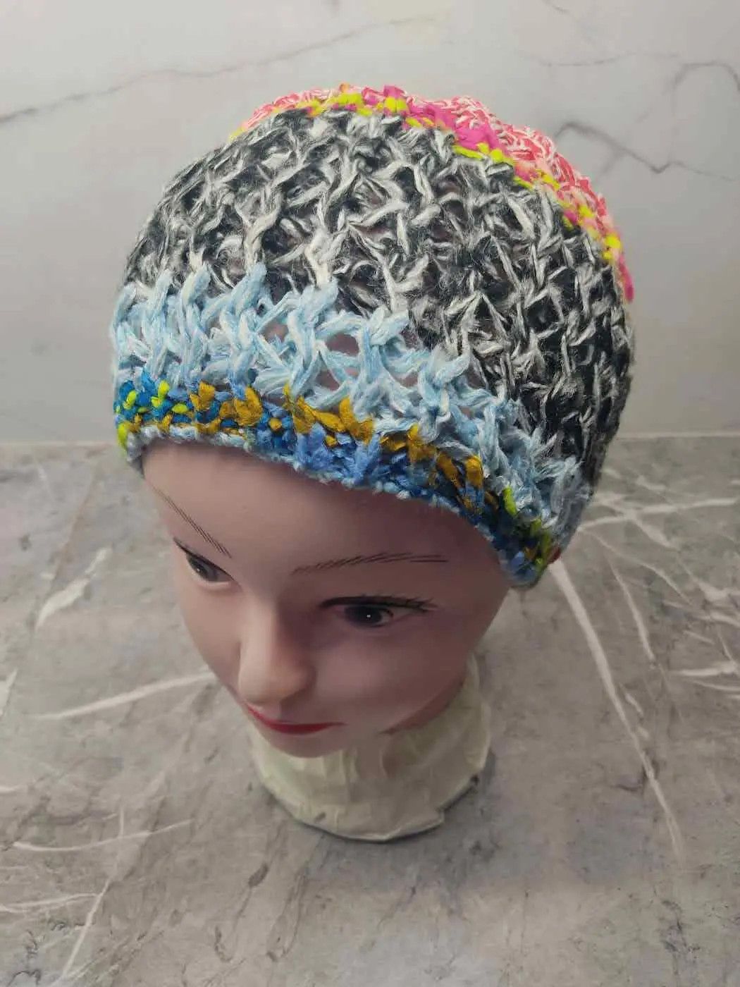 Japanese Brand Vintage Handmade Knit Wool Multicolour Beanie Size ONE SIZE - 3 Thumbnail