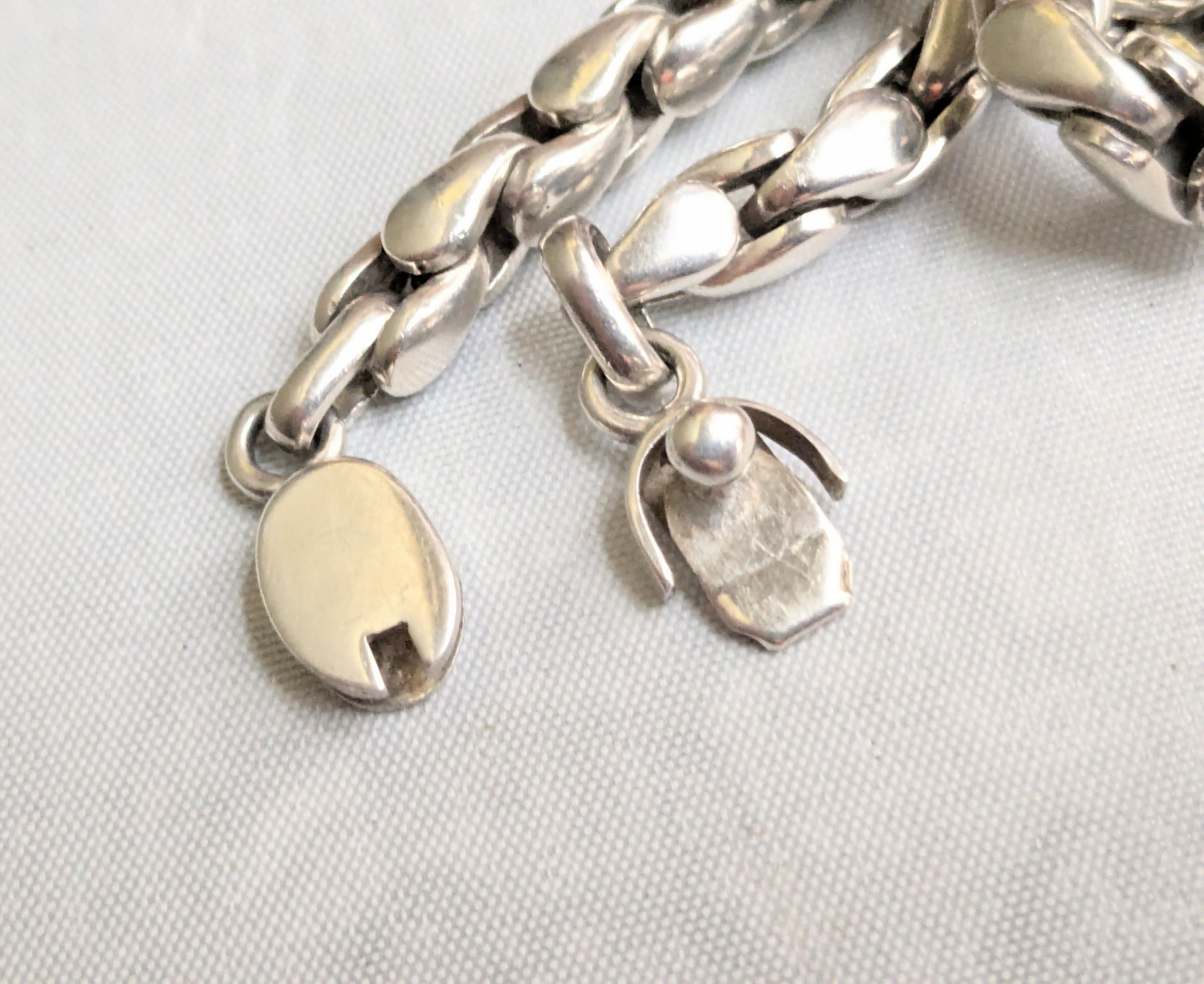 Jewelry Vintage Sterling Silver Bracelet Box Link Wheat Foxtail 6.5" Size ONE SIZE - 12 Thumbnail