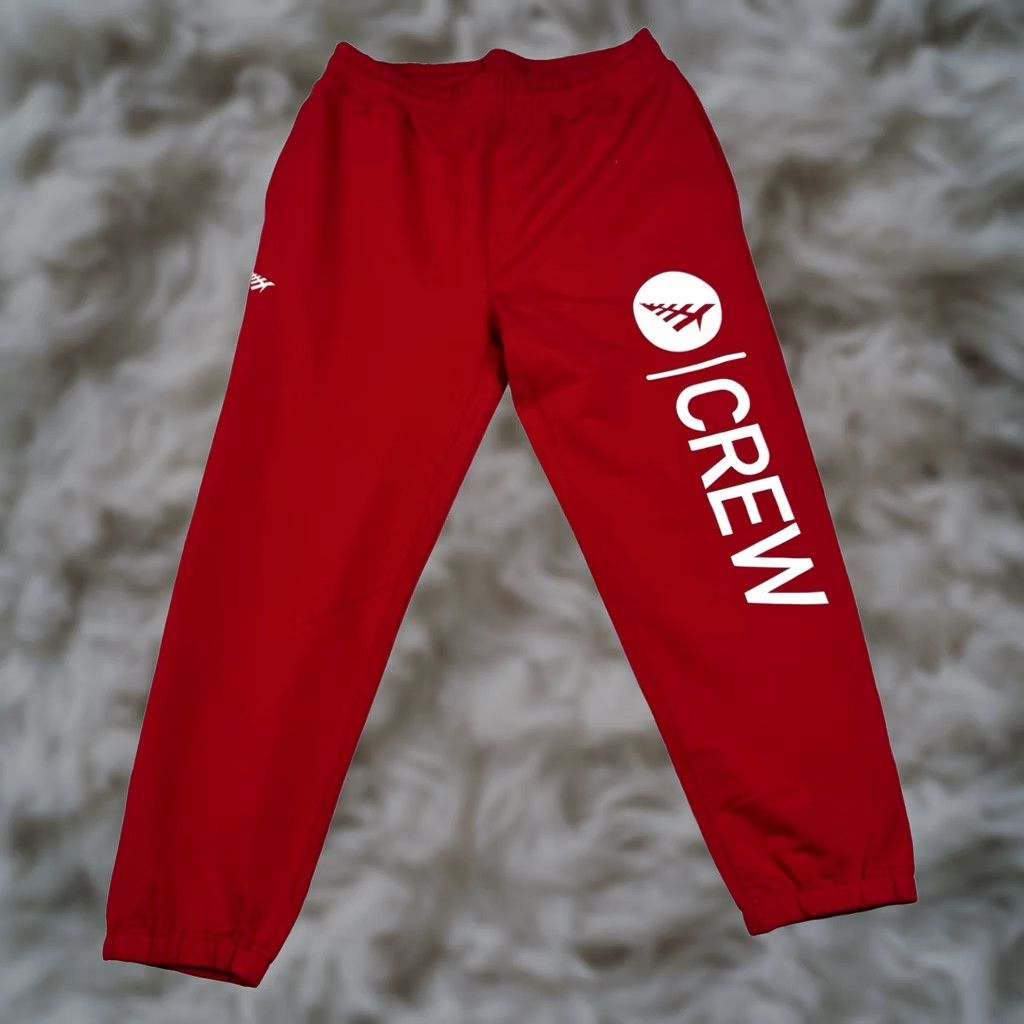 Vintage Paperplanes Men’s Jogger Sweatpants Red L Size US 33 - 1 Thumbnail