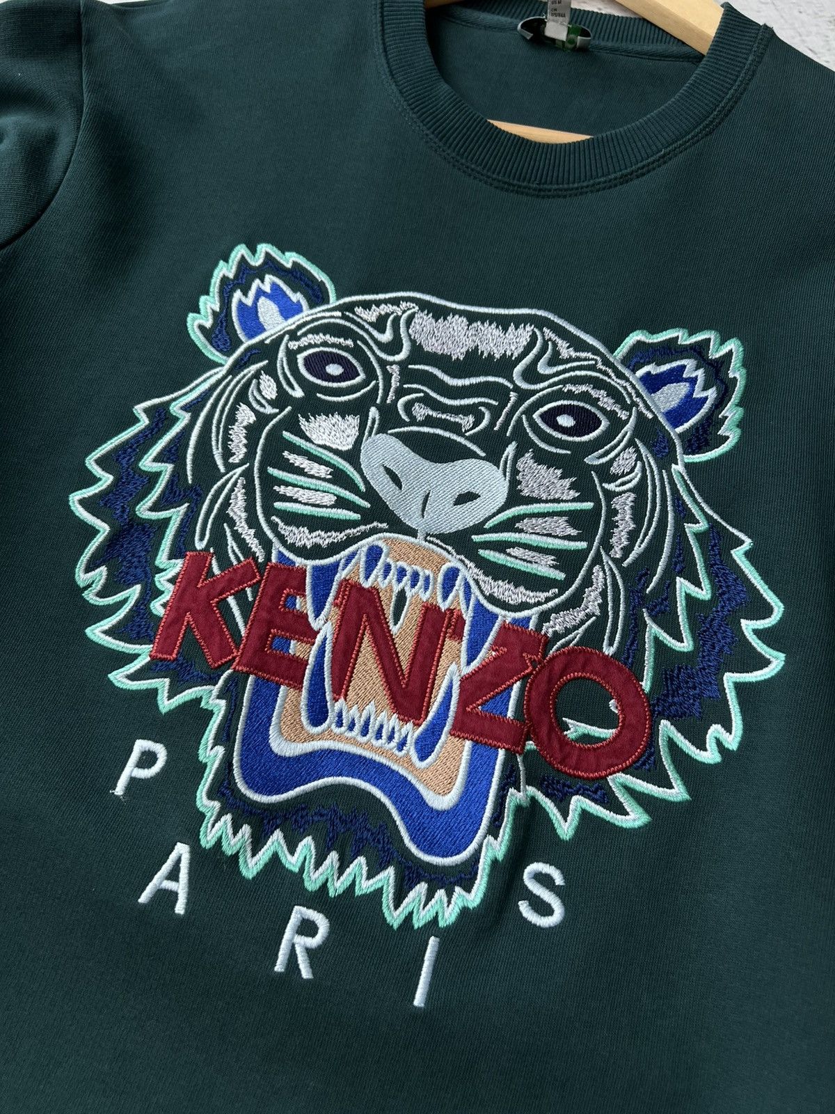Kenzo 🐯 Kenzo Green Tiger Sweatshirt Size M Size US M / EU 48-50 / 2 - 6 Thumbnail