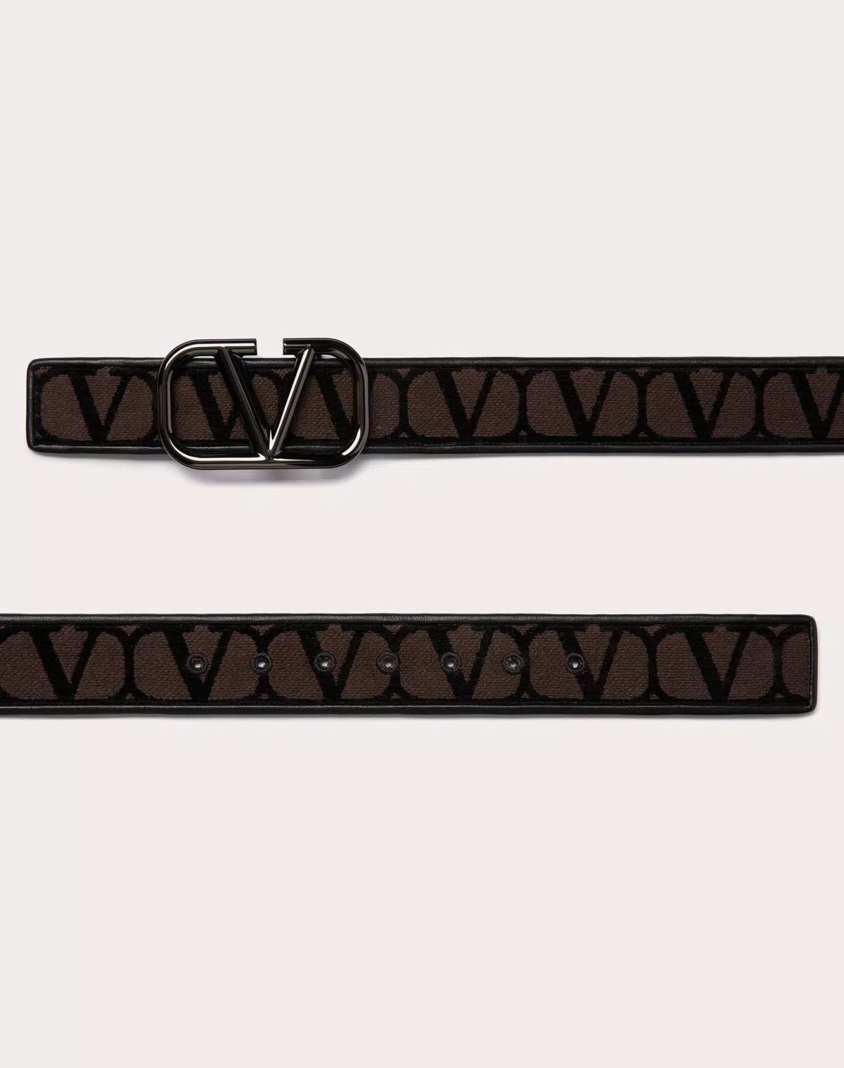 Valentino oc11z0725 Size:090/Toile Iconographe Belt in Menange black Size ONE SIZE - 3 Thumbnail