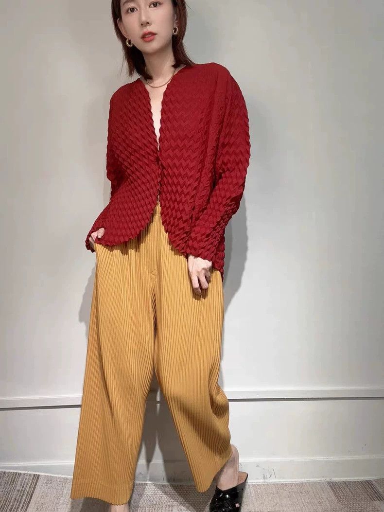 Issey Miyake Issey Miyake size:3 Orange pleated pants Size 42" / US 20 - 1 Thumbnail