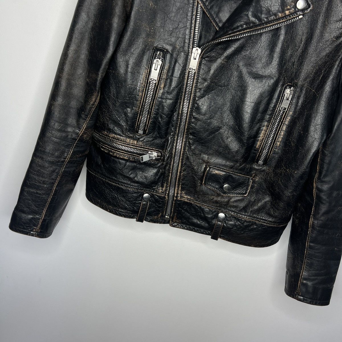 Saint Laurent Paris Saint Laurent anti-smoking leather jacket Size US M / EU 48-50 / 2 - 12 Thumbnail