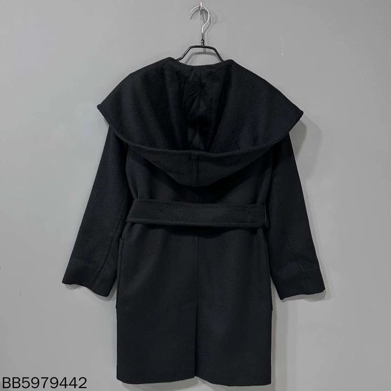 Max Mara Max Mara Black bathrobe coat Size L / US 10 / IT 46 - 3 Thumbnail