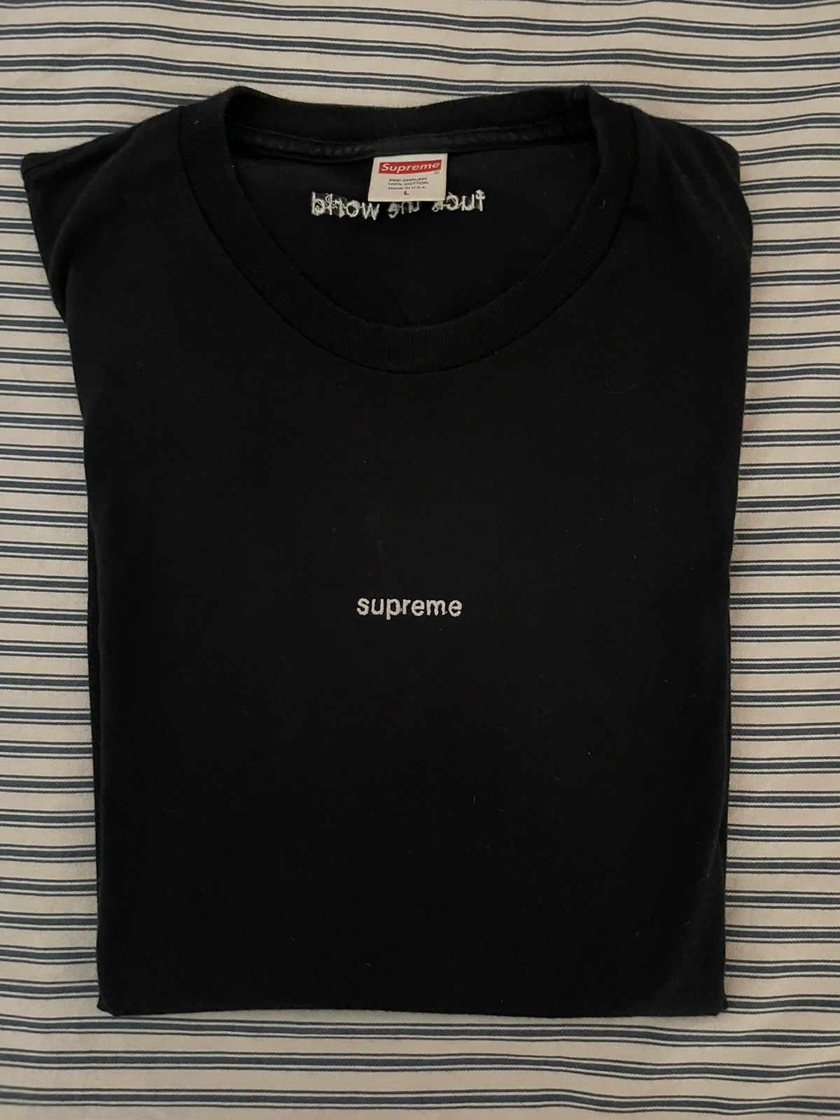 Supreme Supreme 'Fuck the World' T-shirt (Black) | Grailed