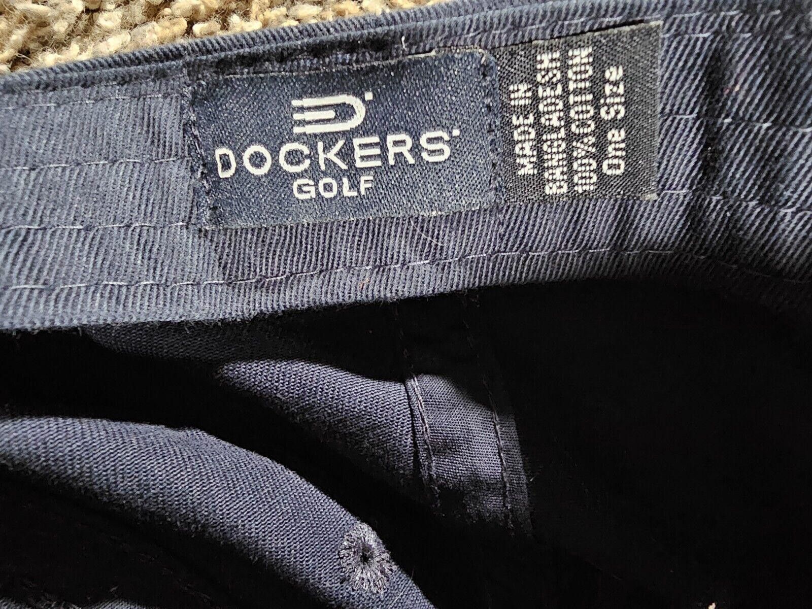 Dockers Dockers Golf Mens Strapback Cap Navy Blue Hat One Size Size ONE SIZE - 9 Thumbnail