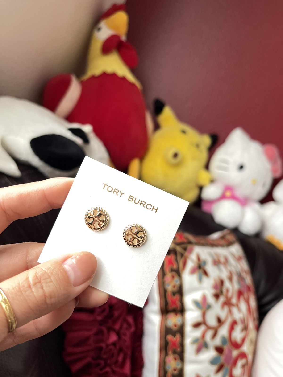 Tory Burch Tory Burch Golden Logo Earrings Rope NEW with pouch Size ONE SIZE - 5 Thumbnail