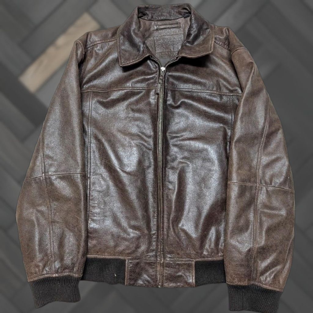 Roundtree & Yorke VINTAGE Roundtree & Yorke BOMBER Jacket Leather 44 Mens Patina 1990s Brown Flight Flyers Air Force L Size US L / EU 52-54 / 3 - 1 Thumbnail