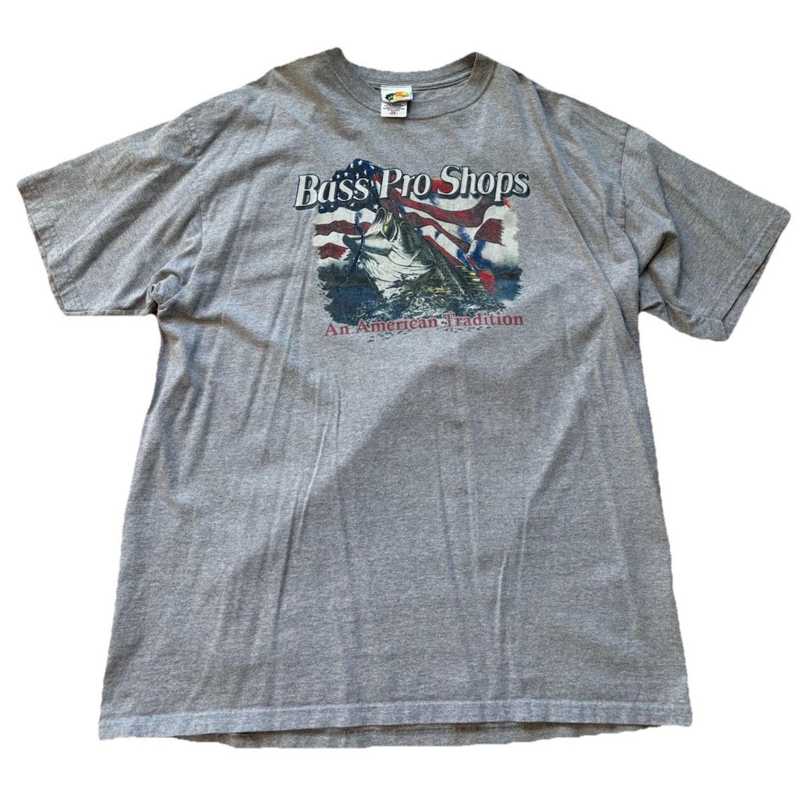 Bass Pro Shops Bass Pro Shops Men T-Shirt 2XL Gray Vintage Bass Fishing Size US XXL / EU 58 / 5 - 1 Thumbnail