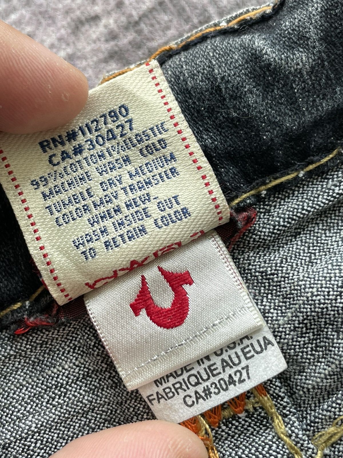 True Religion TRUE RELIGION RICKY SUPER QT ORANGE YELLOW DOUBLE STITCH Size US 28 / EU 44 - 8 Thumbnail
