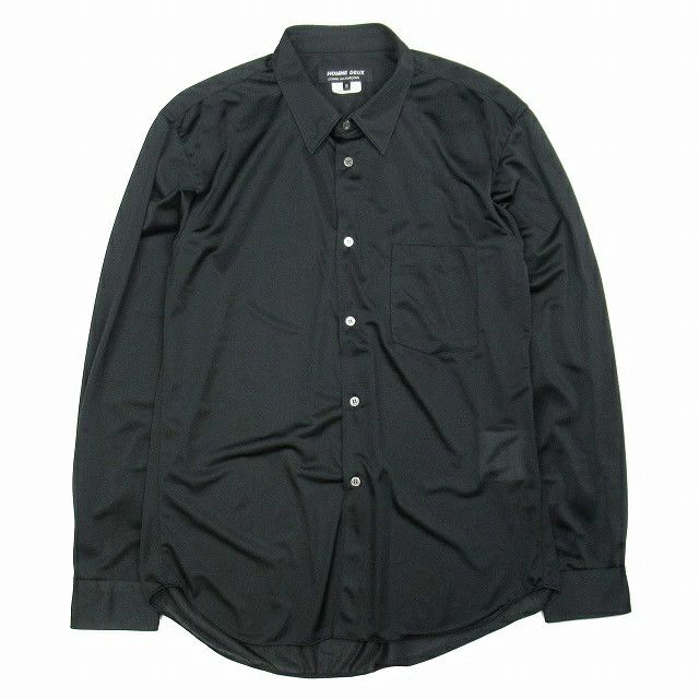 Comme des Garcons Homme Deux Shirt Semi-sheer Long sleeves See-through Cut and sew Black Size US M / EU 48-50 / 2 - 1 Thumbnail