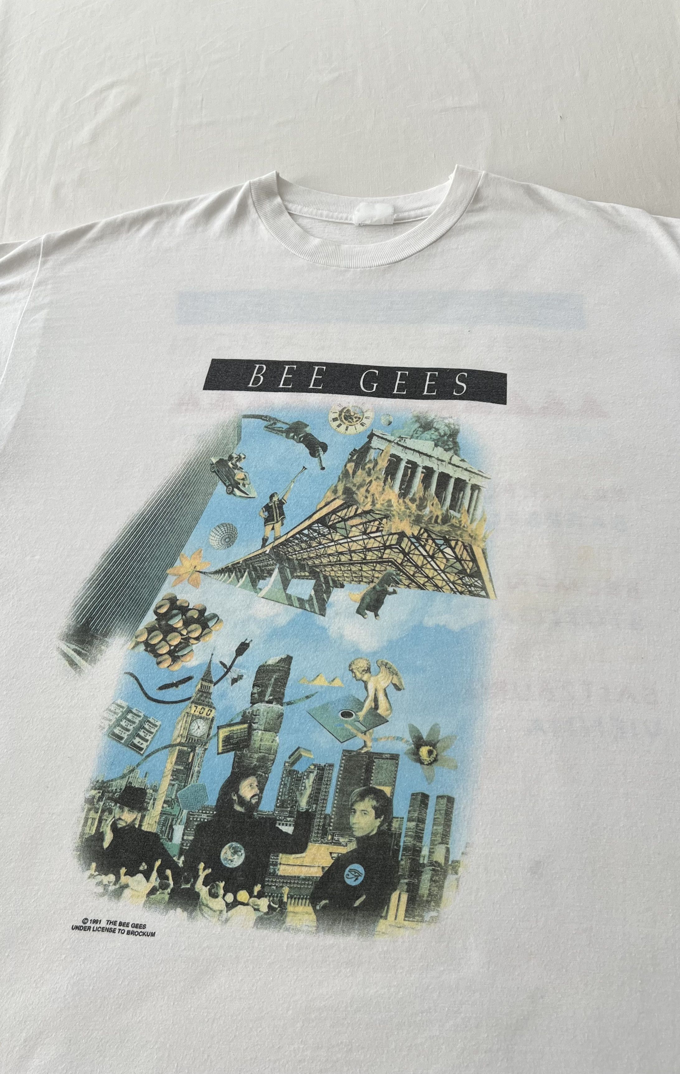 Band Tees Vintage 1991 Bee Gees High Civilization Promo White T-shirt Size US XL / EU 56 / 4 - 3 Thumbnail